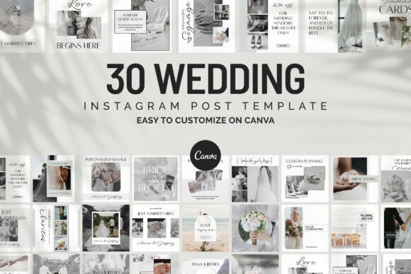 Download Free Wedding Instagram Canva Templates - Canva templates Collection