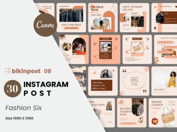 Download Fashion Six Canva Instagram Post Templat - Instagram post Collection