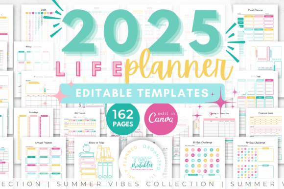Download 2025 Planner Canva Templates | SUMMER - Canva templates Collection