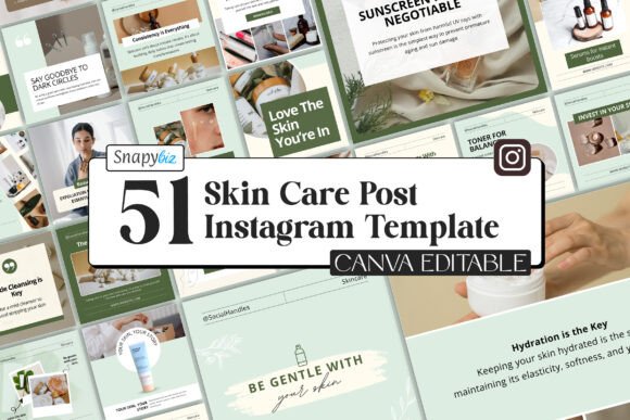Download Skincare Instagram Canva Templates - Canva templates Collection