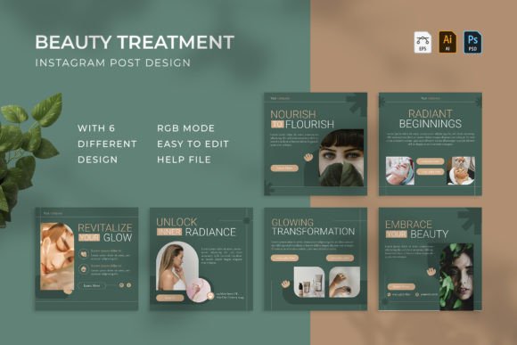 Download Beauty Treatment - Instagram Post - Instagram post Collection