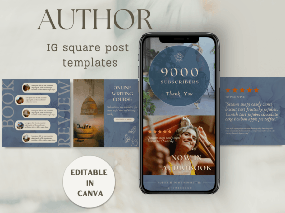Download Author Square Instagram Post Template - Instagram post Collection