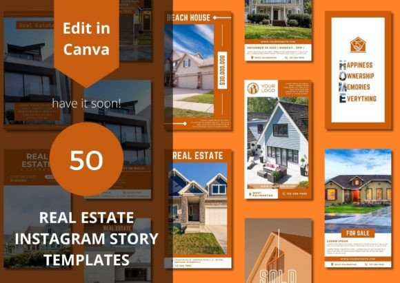 Download Real Estate Story Canva Templates - Canva templates Collection