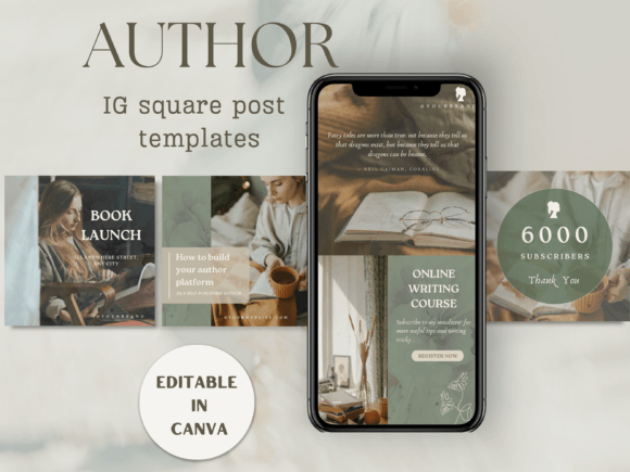 Download Author Square Instagram Post Template - Instagram post Collection
