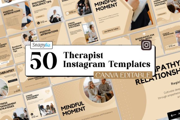 Download Therapist Instagram Canva Templates - Canva templates Collection