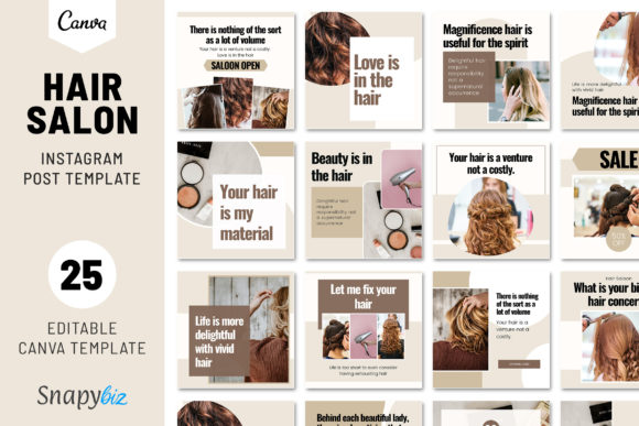 Download Hair Salon Instagram Post Template - Instagram post Collection