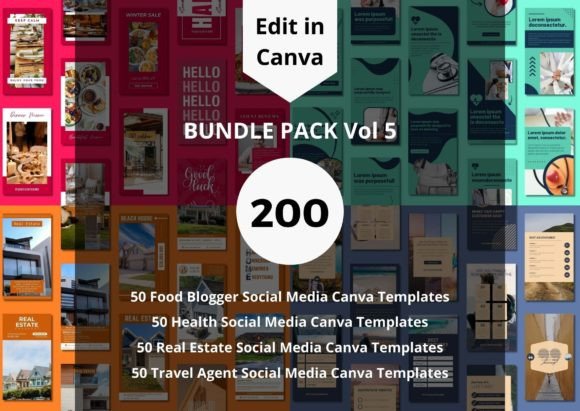 Download Social Media Canva Templates Bundle - Canva templates Collection
