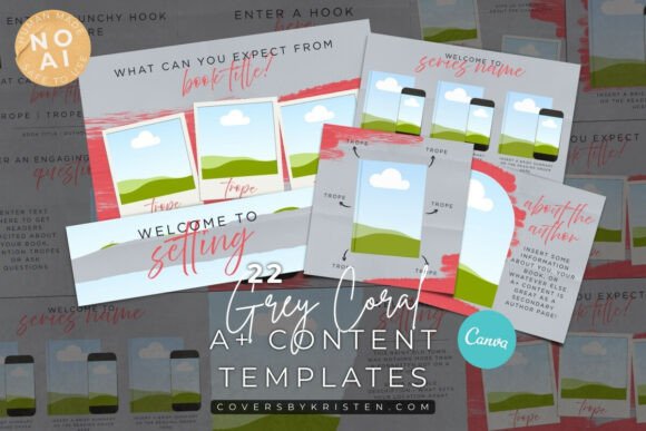 Download Grey a+ Content Author Canva Templates - Canva templates Collection