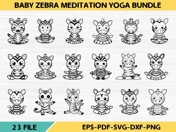 Download Baby Zebra Meditation Yoga Bundel - Bundel Collection