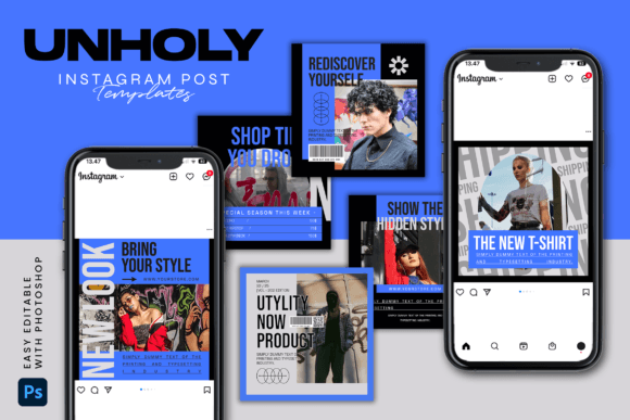 Download UNHOLY - Instagram Post Template - Instagram post Collection