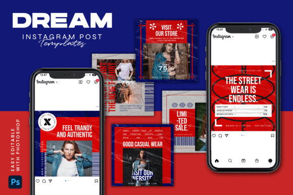 Download DREAM - Instagram Post Template - Instagram post Collection