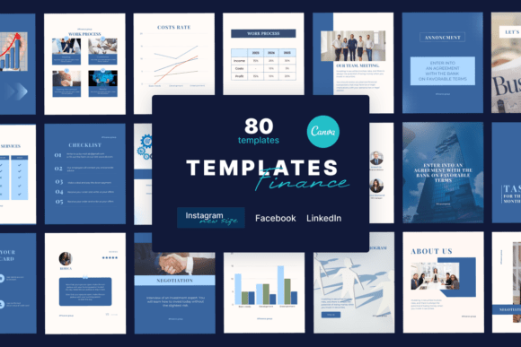 Download Financing Canva Templates, Instagram, Li - Canva templates Collection