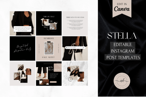 Download Black Luxury Instagram Post Templates - Instagram post Collection
