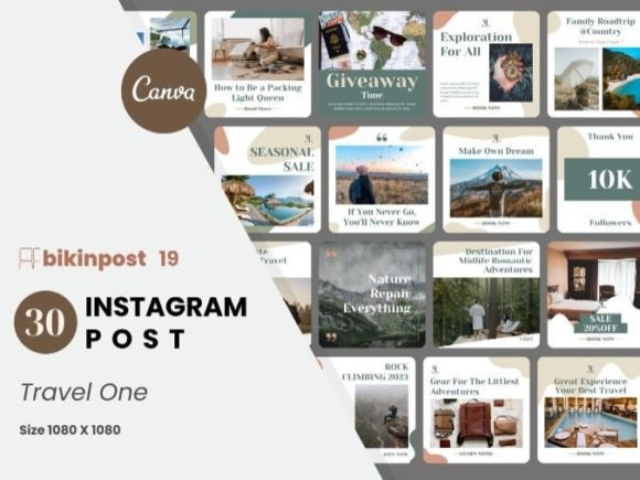 Download Travel One Canva Instagram Post Template - Instagram post Collection