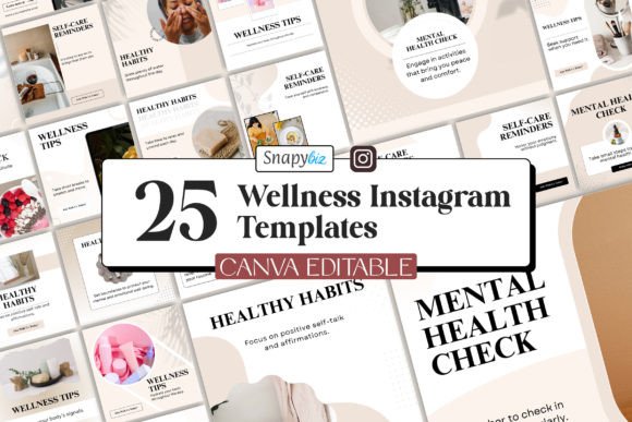 Download Free Wellness Instagram Canva Templates - Canva templates Collection