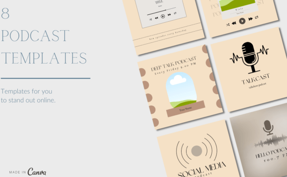 Download 8 Podcast Instagram Post Templates - Instagram post Collection