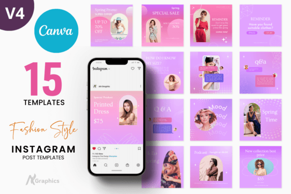 Download 15 Dark Fashion Instagram Post Templates - Instagram post Collection