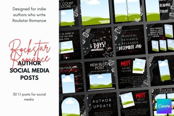 Download Rockstar Romance Canva Templates - Canva templates Collection