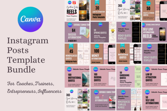 Download Instagram Post Canva Template Bundle - Instagram post Collection