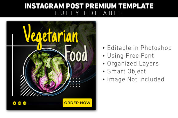 Download Instagram Post Vegetarian Food Template - Instagram post Collection