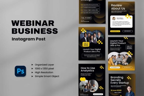 Download Webinar Business Instagram Post - Instagram post Collection