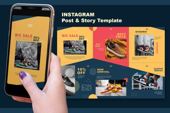 Download Instagram Post Template Streetwear Shoes - Instagram post Collection