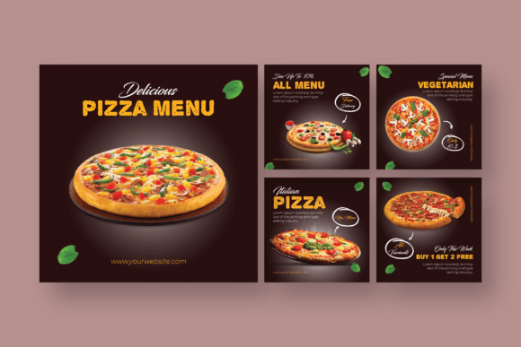 Download Pizza - Food Instagram Post Template - Instagram post Collection