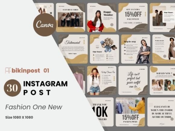 Download Fashion Canva Instagram Post Template - Instagram post Collection