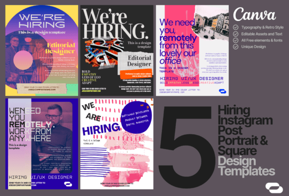 Download We're Hiring Theme Instagram Post - Instagram post Collection